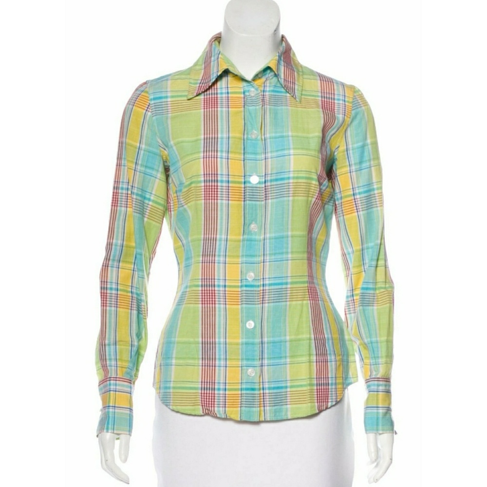 D&G Plaid Button-Up Top